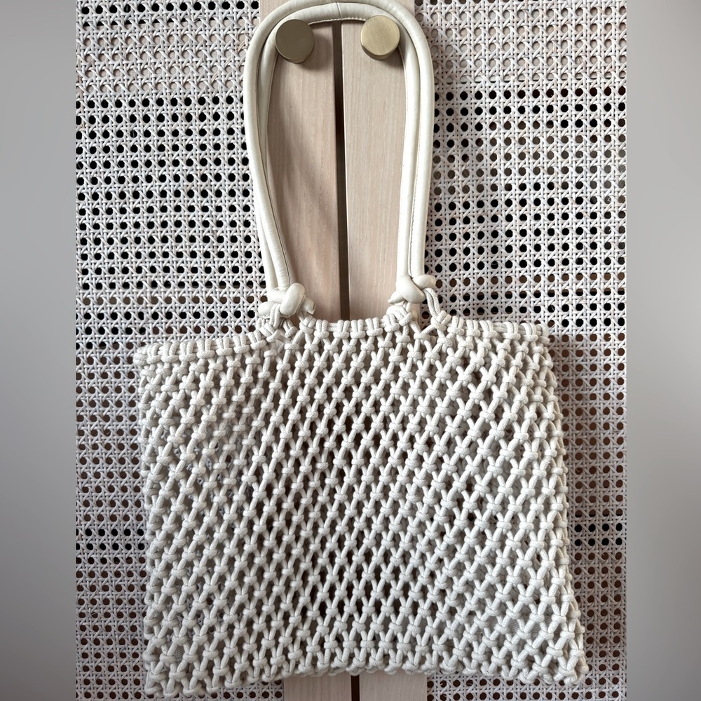 Clare V sandy bag in white